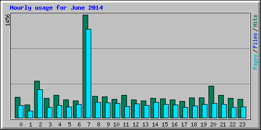 Hourly usage for June 2014